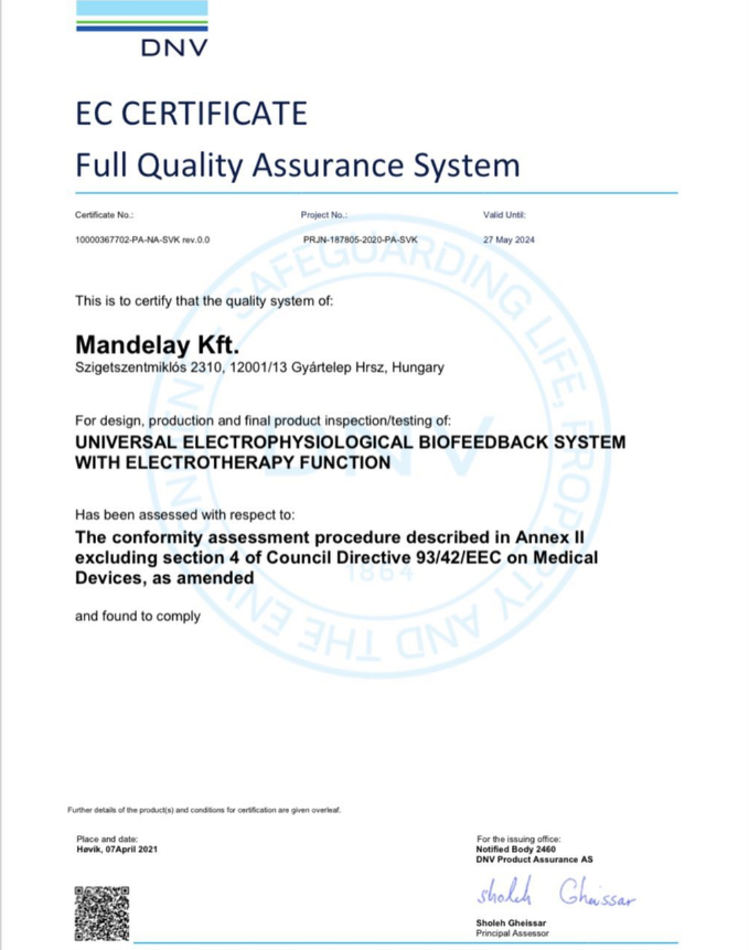 DNV-Zertifikat Mandelay